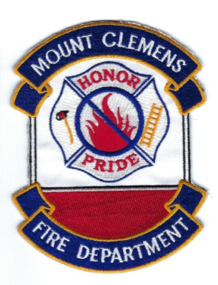 Mount Clemens (Macomb County) MI Michigan Fire Dept. patch - NEW! FLAMES IN CNTR