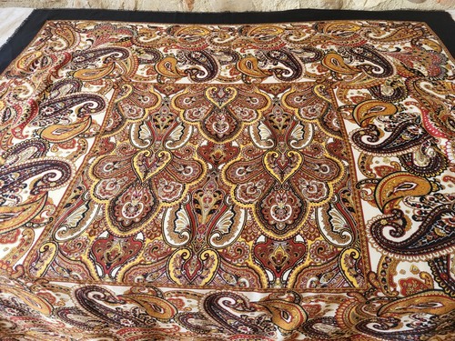 G10 Grand foulard Châle étole motif cachemire 117x117cm Scarf Shawl - Imagen 4 de 9