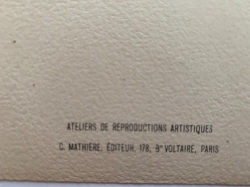 Antike Original französische Lithographie Jugendstil Innenarchitektur Paris um 1900 - Bild 7 von 9