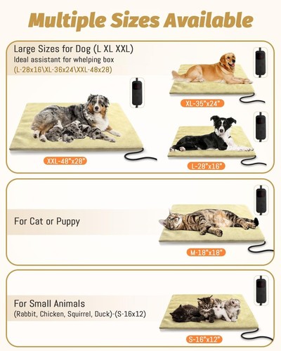 Warmth & Comfort: Adjustable Pet Heating Pad for All Breeds – Waterproof & Safe - Picture 8 of 8