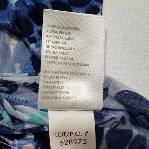 Blusa túnica tribal para mujer L azul hielo leopardo cuello en V pulóver poliéster elástico - Imagen 9 de 11
