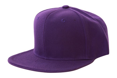 Solid Plain Style Flatbill Snapback Hat Cap - Bild 1 von 5