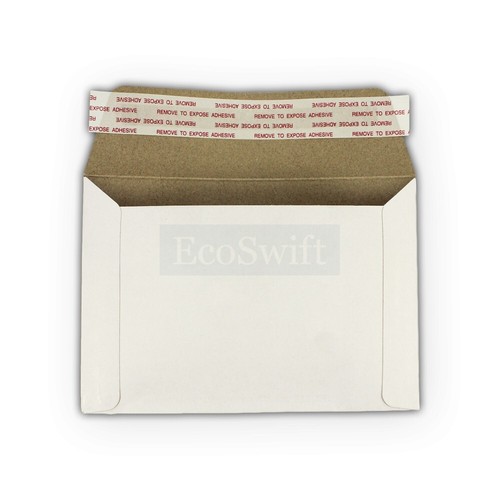 50 - 6.5 x 4.5 ECOSWIFT RIGID PHOTO SHIPPING FLATS CARDBOARD ENVELOPE MAILERS - Picture 3 of 8