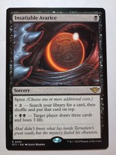 MTG Insatiable Avarice Outlaws of Thunder Junction OTJ 91/274 Regular Rare