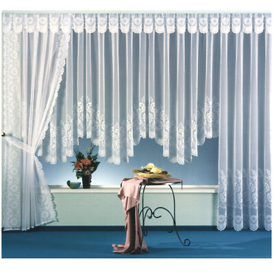 Fertiggardinen Adina Blumenfenster Seitenschal Automatikfaltenband Jacquard Fertiggardinen Adina Blumenfenster Seitenschal Automatikfaltenband Jacquard