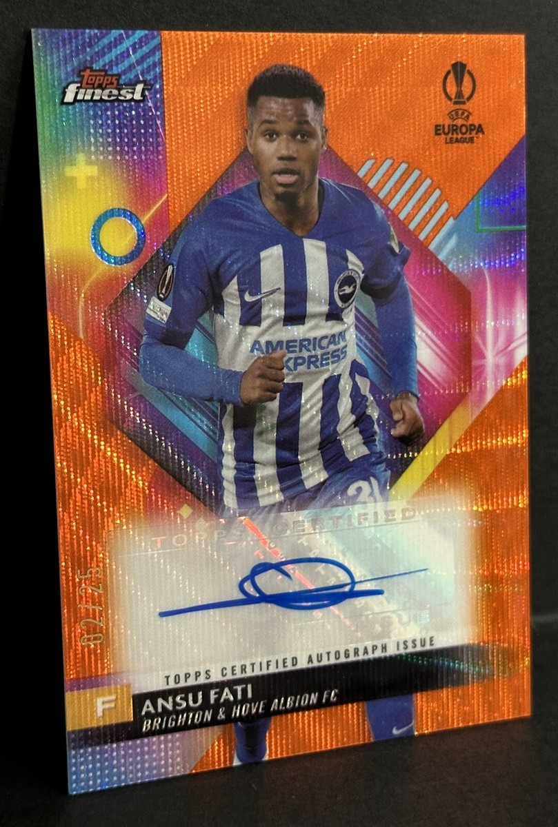2023-24 Topps Finest UEFA Club Competitions Ansu Fati Auto Orange