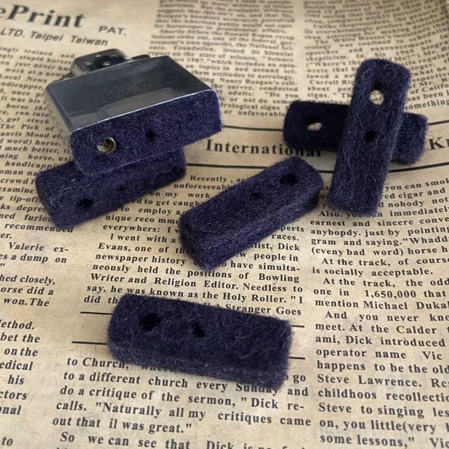 For Zippo lighters 5pcs cotton blue felt pads oil absorbent good quality For Zippo lighters 5pcs cotton blue felt pads oil absorbent good quality