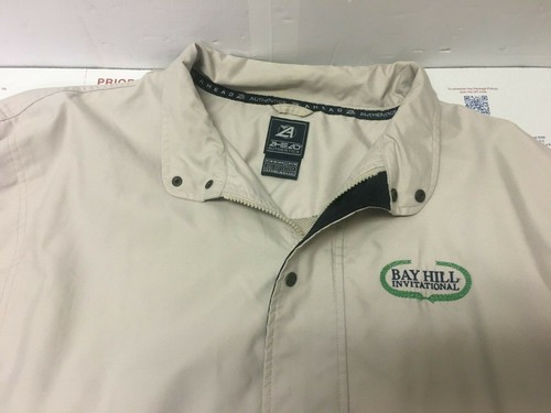 Bay Hill Invitational Zip Windbreaker Jacket Beige Mesh Liner Mens XL Vintage - Picture 2 of 10