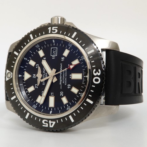 Breitling Superocean Special Black Dial Stainless Steel 44MM Rubber Y17393
