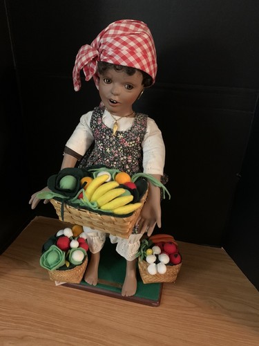 African American Jamaican Women Porcelain Doll - Picture 1 of 13