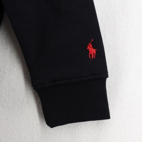 Polo Ralph Lauren Herren schmale Passform kariert großes Pony Logo Fleece Hoodie schwarz XL - Bild 7 von 12