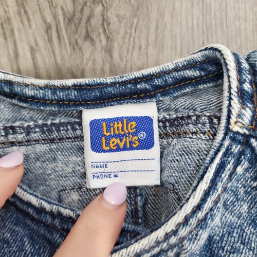 Vintage Little Levis Orange Tab Jeans One Piece Outfit 24 Month Acid Wash Grunge - Picture 4 of 8