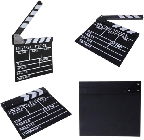 Movie Film Clap Board, 12"X11" Hollywood Wooden Clapper Board - Picture 6 of 6