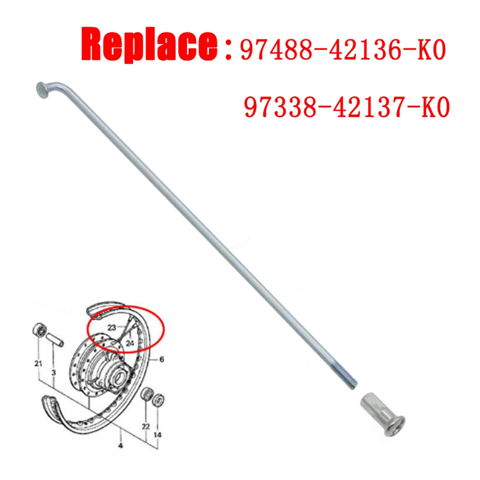 Neumático de radios de rueda trasera de 16"" para Honda CRF100F XL100 XR100R 97488-42136-K0 Foto 4 de 4
