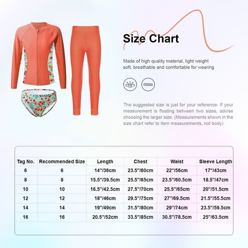 Mädchen Activewear Sonnenschutz Badeanzug 3-teilig Outfits Skinny Trainingsanzüge - Bild 34 von 108
