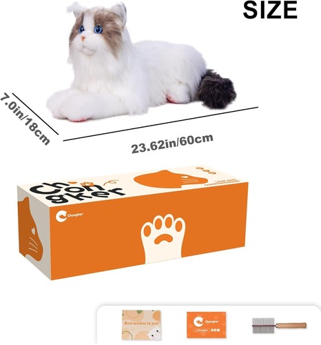 Realistic Cat Stuffed Animal - Handcrafted Companion for Seniors and Children - Bild 4 von 11