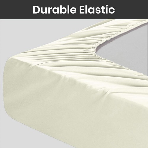 Fitted Sheet Bed Sheet 100% Polyester Cotton 30 Cm Extra Deep Single Double King - Picture 33 of 90