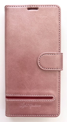 iPhone 13 Pro Leather Wallet Case With Magnetic Flip Cover Rose Golden For Women - Picture 4 of 6