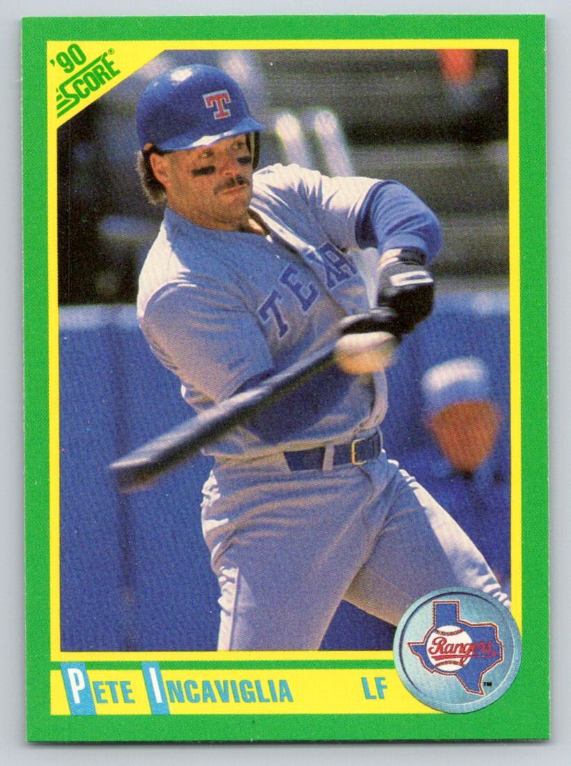 1990 Score Pete Incaviglia #93 Texas Rangers