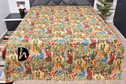 Kantha Quilt Throw Home Bedding Ralli Indoor Blanket King Coverlet Hippie Gudari - Picture 42 of 65