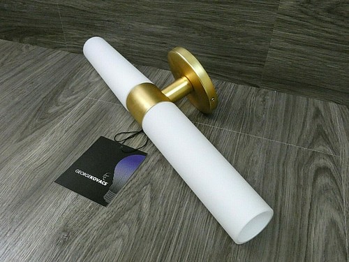 GEORGE KOVACS WALL SCONCE P5042-248 HONEY GOLD CASED ETCHED OPAL GLASS - Picture 5 of 8