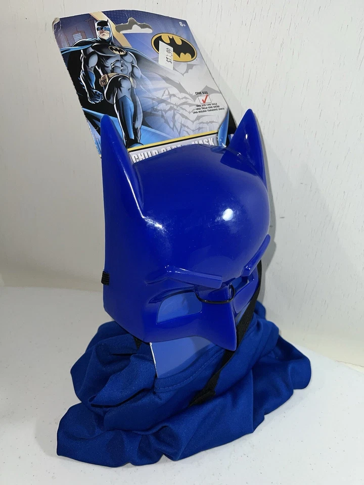 Batman Child Cape And Mask Rubies Kids Toy Super Hero Blue New - Image 3 of 4