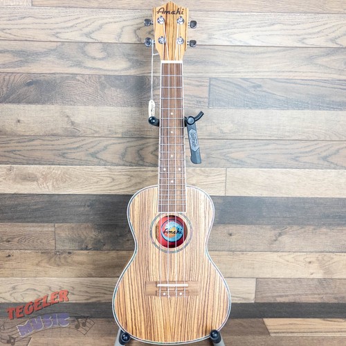 Amahi UK330C Classic Zebrawood Concert Ukelele w/Bag, Satin Finish - Picture 4 of 10