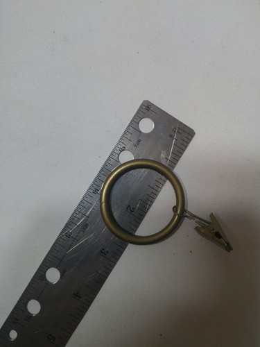 Juego de 14 anillos de cortina de metal con clips decorativos de bronce a prueba de óxido - Imagen 3 de 3