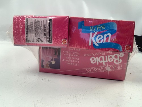 Barbie Pink Sparkles Phone Fun Center NIB NRFB Mattel + First Barbie / First Ken - Picture 4 of 4