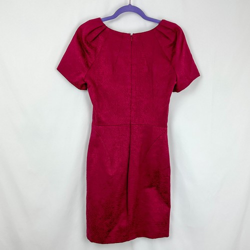 Coast size 10 Pink Magenta jacquard stretch Shift pencil dress RRP £95 - Picture 2 of 5