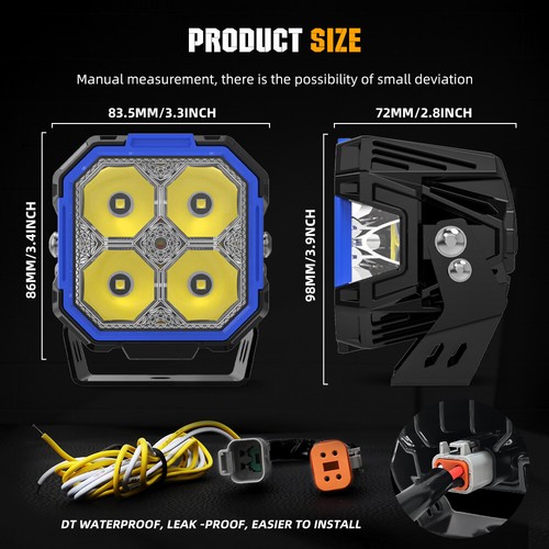 12V 24V LED Work Pods Light Bar Flood Spot Lights Driving Offroad Truck UTE 4WD - Picture 138 of 168