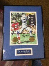 Raymond Berry Colts autograph 8x10 Edge photo framed matboard COA
