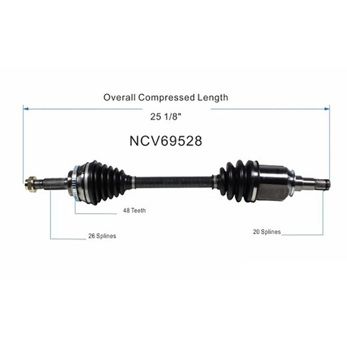 CV Axle Shaft Assembly Front Pair For 05-06 TOYOTA COROLLA 2ZZGE FWD Manual New - Picture 12 of 12