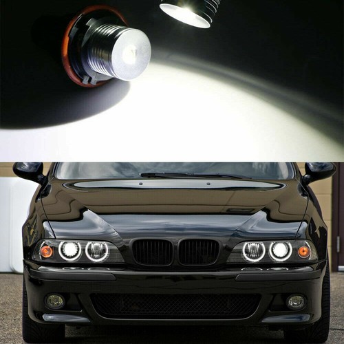 White Angel Eyes Ring Marker LED Light Bulbs For BMW E39 E60 E63 E64 E53 X3 X5 - Picture 9 of 12