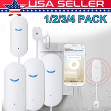 1-4Pack Smart Water Leak Sensor Detector APP Alarm WiFi Home Water Leak Detector