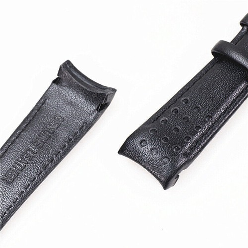 Correa de reloj de cuero genuino cronógrafo con extremo curvo de 21 mm para Seiko Sportura - Imagen 12 de 17