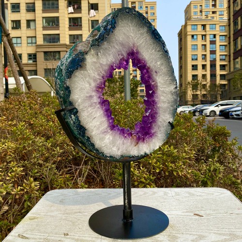 14.94LB Hand cut specimens of natural amethyst cave crystalline quartz crystals - 第 14/20 張圖片