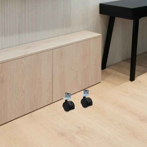 12 Pcs Einstellbar Möbelrollenständer Lenkrollen Mit Bremse Einkaufen Arbeit - Bild 12 von 12