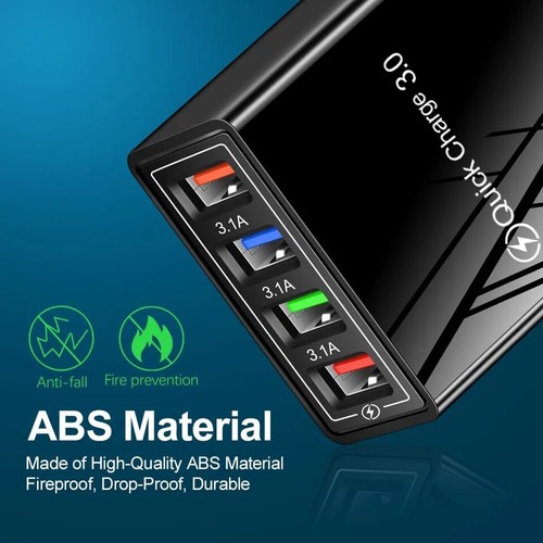 Cargador usb 4 puertos negro - Imagen 4 de 4