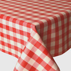 PVC TABLE CLOTH PICNIC RED GINGHAM CHECK WIPEABLE PROTECTOR PLASTIC VINYL COVER