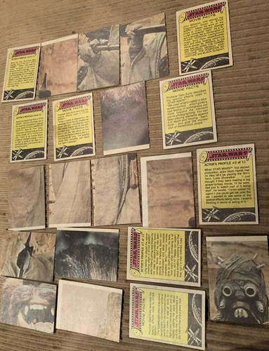 Vintage Star Wars Trading Cards Mixed Lot + Sticker (Red, Green, Orange) 66 Crds - Picture 2 of 8