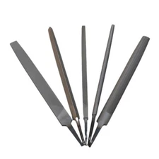 5pcs 6 Inch Alloy Steel  Bastard Cut Industrial Steel Files Set 5 Shapes