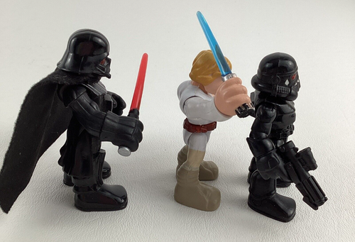 Playskool Star Wars Galactic Heroes Action Figures Vader Skywalker Shadowtrooper - Picture 5 of 6