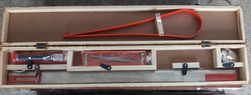 Handmade Survey Drawing Instruments Plane Table Accessory with 5 Items With Box+ - Picture 7 of 9