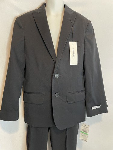 Calvin Klein Boys' 2-Piece Formal Suit Set - Size 8 Color Black - Picture 3 of 23