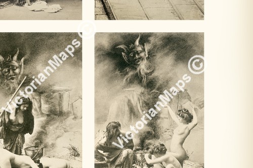 Póster impreso artístico postales eróticas francesas ocultistas sábado brujas antiguo oculto - Imagen 7 de 12