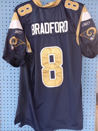 RBK NFL RAMS onfield Jersey Dradfort #8 bark blue/gold - Picture 2 of 16