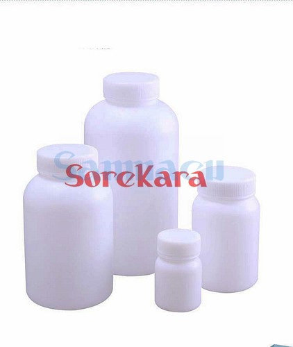 50/100/250/500/1000ml/2000ml HDPE Botella Blanca Muestra Viales Boca Ancha - Imagen 4 de 4