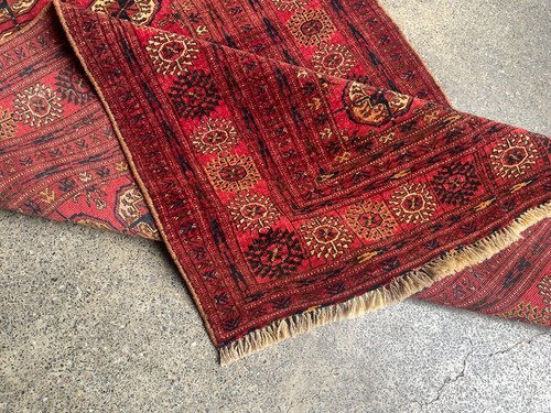 3.3 x 5.10 ft. Rare Afghan Nomadic Handmade Rug, Turkmen Unique Vintage Rug. - Picture 12 of 21