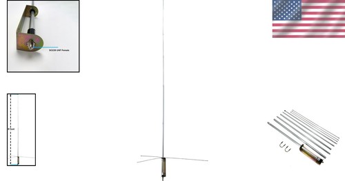 Odporna na warunki atmosferyczne antena bazowa CB 18 stóp - idealna do wyraźnej komunikacji na zewnątrz - Zdjęcie 2 z 8